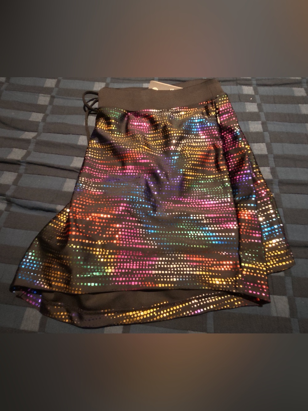 TEAMM8 Pride Iridescent Pixel Grid Athletic Swim Shorts Sz L NWT